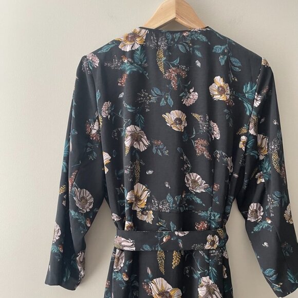 Frank & Oak Floral Black Mini Dress - Picture 7 of 13